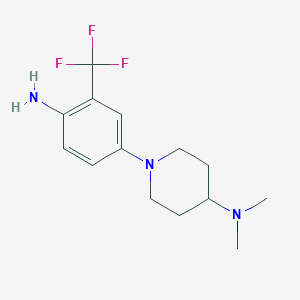 1-[4-amino-3-(trifluoromethyl)phenyl]-N,N-dimethylpiperidin-4-amine