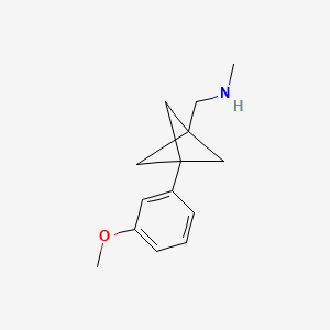 1-[3-(3-Methoxyphenyl)-1-bicyclo[1.1.1]pentanyl]-N-methylmethanamine