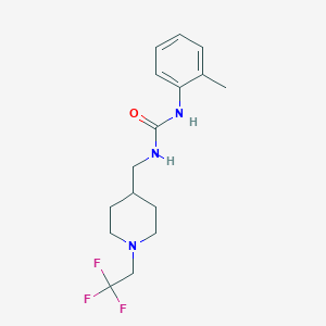 molecular formula C16H22F3N3O B2589929 1-(2-Methylphenyl)-3-[[1-(2,2,2-trifluoroethyl)piperidin-4-yl]methyl]urea CAS No. 2320176-02-9