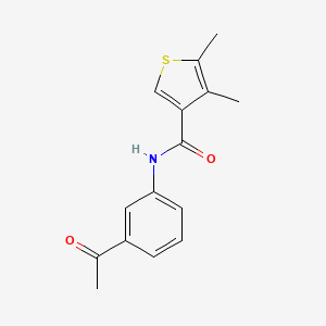 molecular formula C15H15NO2S B2589934 N-(3-乙酰苯基)-4,5-二甲基噻吩-3-甲酰胺 CAS No. 895920-82-8