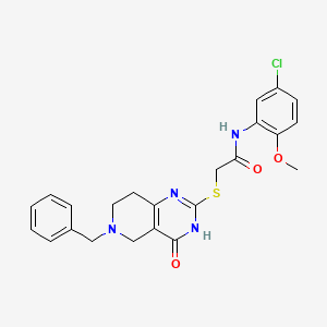 2-((6-benzyl-4-oxo-3,4,5,6,7,8-hexahydropyrido[4,3-d]pyrimidin-2-yl)thio)-N-(5-chloro-2-methoxyphenyl)acetamide