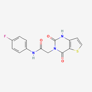 molecular formula C14H10FN3O3S B2589940 2-(2,4-dioxo-1H-thieno[3,2-d]pyrimidin-3-yl)-N-(4-fluorophenyl)acetamide CAS No. 892269-00-0