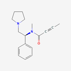 N-Methyl-N-[(1S)-1-phenyl-2-pyrrolidin-1-ylethyl]but-2-ynamide