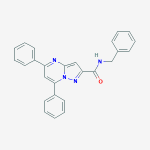 molecular formula C26H20N4O B258995 N-benzyl-5,7-diphenylpyrazolo[1,5-a]pyrimidine-2-carboxamide 