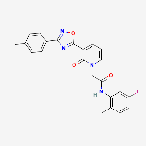 molecular formula C23H19FN4O3 B2589955 N-(5-氟-2-甲基苯基)-2-[3-[3-(4-甲基苯基)-1,2,4-恶二唑-5-基]-2-氧代吡啶-1(2H)-基]乙酰胺 CAS No. 1260920-86-2