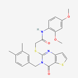 N-(2,4-dimethoxyphenyl)-2-{[3-(3,4-dimethylbenzyl)-4-oxo-3,4-dihydrothieno[3,2-d]pyrimidin-2-yl]sulfanyl}acetamide