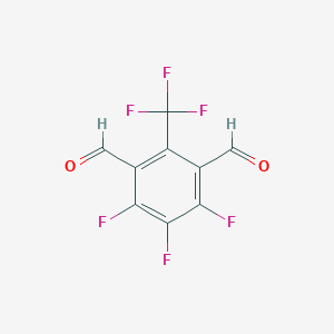 molecular formula C9H2F6O2 B2589961 4,5,6-Trifluoro-2-(trifluorometil)benceno-1,3-dicarboxaldehído CAS No. 2288710-22-3