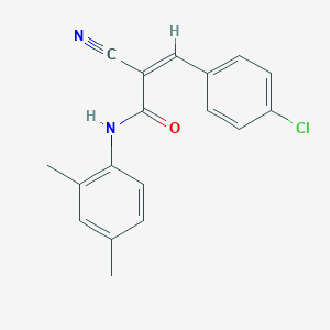 (Z)-3-(4-chlorophenyl)-2-cyano-N-(2,4-dimethylphenyl)prop-2-enamide