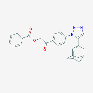 molecular formula C27H27N3O3 B258998 2-{4-[5-(1-adamantyl)-1H-1,2,3-triazol-1-yl]phenyl}-2-oxoethyl benzoate 