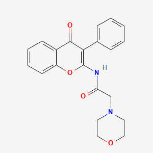 molecular formula C21H20N2O4 B2589998 2-morpholino-N-(4-oxo-3-phenyl-4H-chromen-2-yl)acetamide CAS No. 879760-49-3