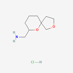 molecular formula C9H18ClNO2 B2590003 (2,6-二氧杂螺[4.5]癸烷-7-基)甲胺盐酸盐 CAS No. 2174002-11-8