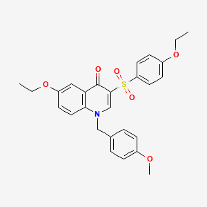 6-Ethoxy-3-(4-ethoxyphenyl)sulfonyl-1-[(4-methoxyphenyl)methyl]quinolin-4-one