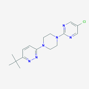 molecular formula C16H21ClN6 B2590020 2-[4-(6-Tert-butylpyridazin-3-yl)piperazin-1-yl]-5-chloropyrimidine CAS No. 2380077-69-8