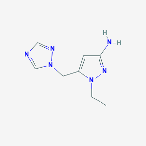 1-ethyl-5-(1H-1,2,4-triazol-1-ylmethyl)-1H-pyrazol-3-amine
