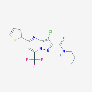 molecular formula C16H14ClF3N4OS B259003 3-chloro-N-isobutyl-5-(2-thienyl)-7-(trifluoromethyl)pyrazolo[1,5-a]pyrimidine-2-carboxamide 