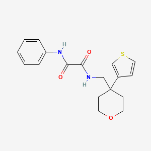 N1-phenyl-N2-((4-(thiophen-3-yl)tetrahydro-2H-pyran-4-yl)methyl)oxalamide