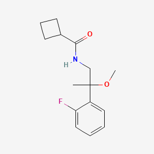 molecular formula C15H20FNO2 B2590070 N-(2-(2-fluorophenyl)-2-methoxypropyl)cyclobutanecarboxamide CAS No. 1797088-63-1