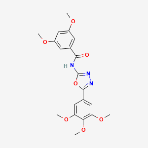 3,5-dimethoxy-N-(5-(3,4,5-trimethoxyphenyl)-1,3,4-oxadiazol-2-yl)benzamide