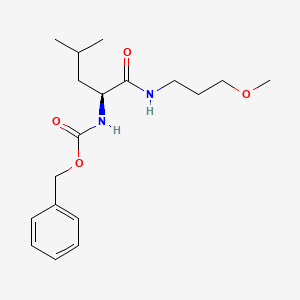 molecular formula C18H28N2O4 B2590073 (S)-Benzyl (1-((3-methoxypropyl)amino)-4-methyl-1-oxopentan-2-yl)carbamate CAS No. 1820569-48-9