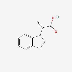 molecular formula C12H14O2 B2590079 (2S)-2-(2,3-Dihydro-1H-inden-1-yl)propanoic acid CAS No. 2248215-08-7