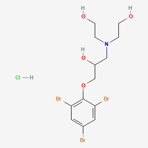molecular formula C13H19Br3ClNO4 B2590081 2,2'-((2-Hydroxy-3-(2,4,6-tribromophenoxy)propyl)azanediyl)diethanol hydrochloride CAS No. 1217175-78-4