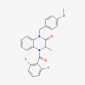 molecular formula C24H20F2N2O3 B2590083 4-(2,6-二氟苯甲酰)-1-(4-甲氧基苄基)-3-甲基-3,4-二氢-2(1H)-喹喔啉酮 CAS No. 317833-54-8
