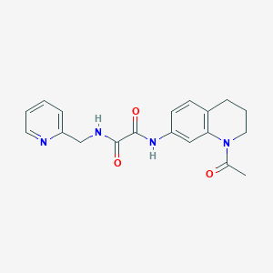 molecular formula C19H20N4O3 B2590087 N'-(1-acetyl-3,4-dihydro-2H-quinolin-7-yl)-N-(pyridin-2-ylmethyl)oxamide CAS No. 898439-59-3
