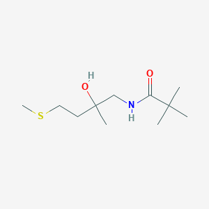 molecular formula C11H23NO2S B2590092 N-(2-hydroxy-2-methyl-4-(methylthio)butyl)pivalamide CAS No. 1421531-49-8
