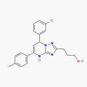 3-[7-(3-Chlorophenyl)-5-(4-methylphenyl)-4,7-dihydro[1,2,4]triazolo[1,5-a]pyrimidin-2-yl]propan-1-ol