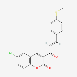 6-chloro-3-[(E)-3-(4-methylsulfanylphenyl)prop-2-enoyl]chromen-2-one