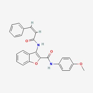 molecular formula C25H20N2O4 B2590103 (Z)-N-(4-methoxyphenyl)-3-(3-phenylacrylamido)benzofuran-2-carboxamide CAS No. 887873-59-8
