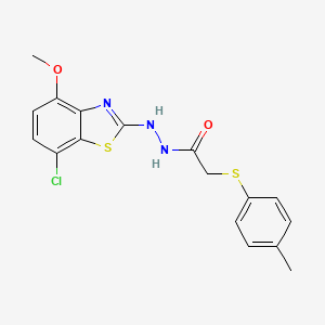 N'-(7-chloro-4-methoxybenzo[d]thiazol-2-yl)-2-(p-tolylthio)acetohydrazide