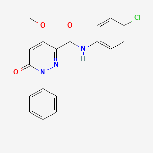 molecular formula C19H16ClN3O3 B2590109 N-(4-氯苯基)-4-甲氧基-1-(4-甲苯基)-6-氧代嘧啶-3-甲酰胺 CAS No. 1004390-57-1