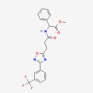 Methyl 2-phenyl-2-[3-[3-[3-(trifluoromethyl)phenyl]-1,2,4-oxadiazol-5-yl]propanoylamino]acetate