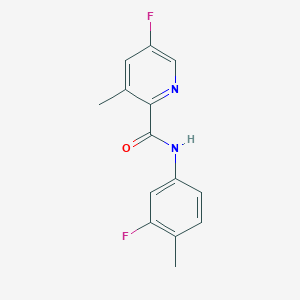molecular formula C14H12F2N2O B2590121 5-fluoro-N-(3-fluoro-4-methylphenyl)-3-methylpyridine-2-carboxamide CAS No. 2415469-91-7