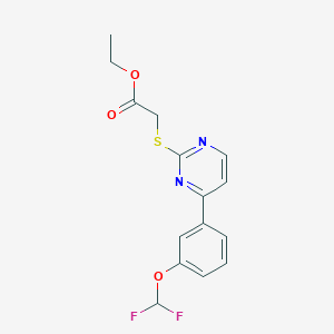 Ethyl ((4-[3-(difluoromethoxy)phenyl]pyrimidin-2-YL)thio)acetate
