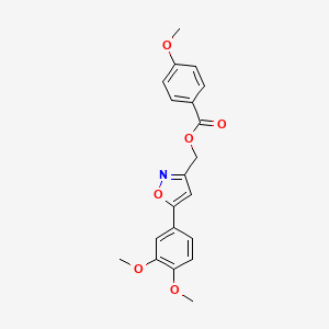 (5-(3,4-Dimethoxyphenyl)isoxazol-3-yl)methyl 4-methoxybenzoate