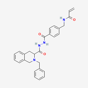 N-[(4-{[(2-benzyl-1,2,3,4-tetrahydroisoquinolin-3-yl)formohydrazido]carbonyl}phenyl)methyl]prop-2-enamide