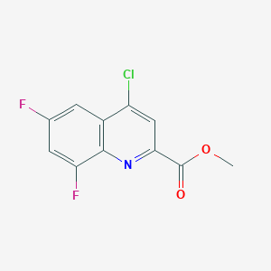 molecular formula C11H6ClF2NO2 B2590152 Methyl 4-chloro-6,8-difluoroquinoline-2-carboxylate CAS No. 887589-39-1