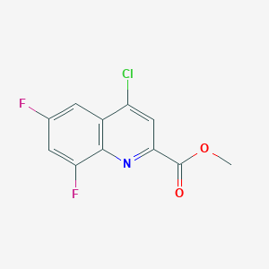 molecular formula C11H6ClF2NO2 B2590152 4-氯-6,8-二氟喹啉-2-甲酸甲酯 CAS No. 887589-39-1