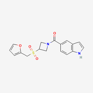 (3-((furan-2-ylmethyl)sulfonyl)azetidin-1-yl)(1H-indol-5-yl)methanone