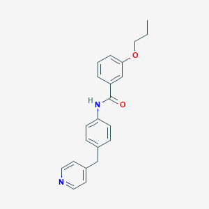 molecular formula C22H22N2O2 B259016 3-propoxy-N-[4-(pyridin-4-ylmethyl)phenyl]benzamide 