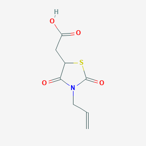 molecular formula C8H9NO4S B2590167 (3-アリル-2,4-ジオキソ-1,3-チアゾリジン-5-イル)酢酸 CAS No. 868212-21-9