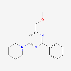 molecular formula C17H21N3O B2590175 甲基（2-苯基-6-哌啶基-4-嘧啶基）甲基醚 CAS No. 339278-94-3