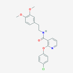 2-(4-chlorophenoxy)-N-[2-(3,4-dimethoxyphenyl)ethyl]pyridine-3-carboxamide