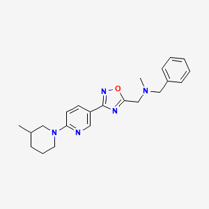 N-benzyl-N-methyl-1-{3-[6-(3-methylpiperidin-1-yl)pyridin-3-yl]-1,2,4-oxadiazol-5-yl}methanamine