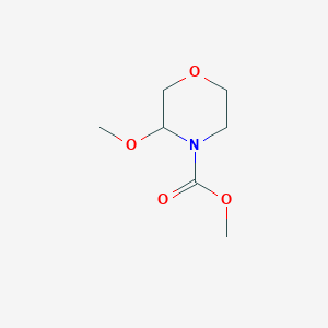 molecular formula C7H13NO4 B2590185 Methyl 3-methoxymorpholine-4-carboxylate CAS No. 78999-68-5