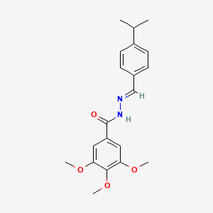 molecular formula C20H24N2O4 B2590189 (E)-N'-(4-isopropylbenzylidene)-3,4,5-trimethoxybenzohydrazide CAS No. 39229-62-4