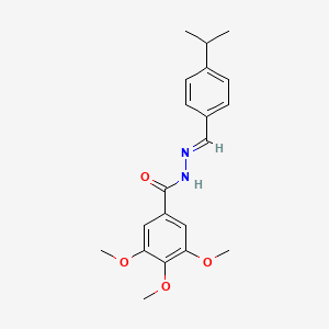 molecular formula C20H24N2O4 B2590189 (E)-N'-(4-Isopropylbenzyliden)-3,4,5-trimethoxybenzohydrazid CAS No. 39229-62-4