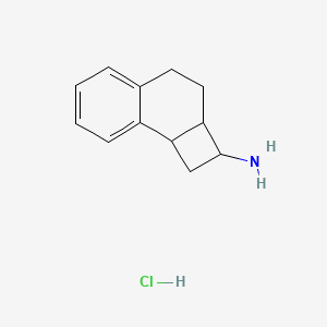 molecular formula C12H16ClN B2590193 1H,2H,2aH,3H,4H,8bH-cyclobuta[a]naphthalen-2-amine hydrochloride CAS No. 1989671-72-8